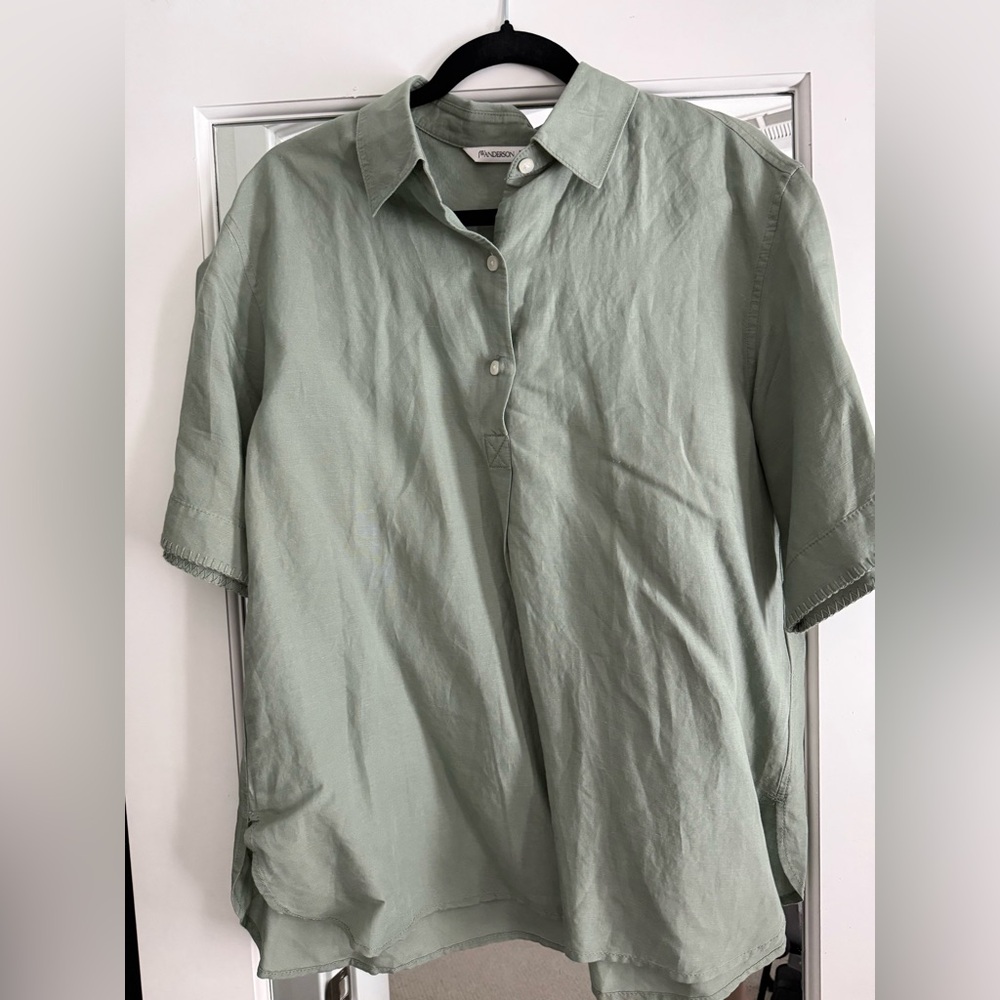 Uniqlo JW Anderson Linen Blend Short-Sleeve Shirt
